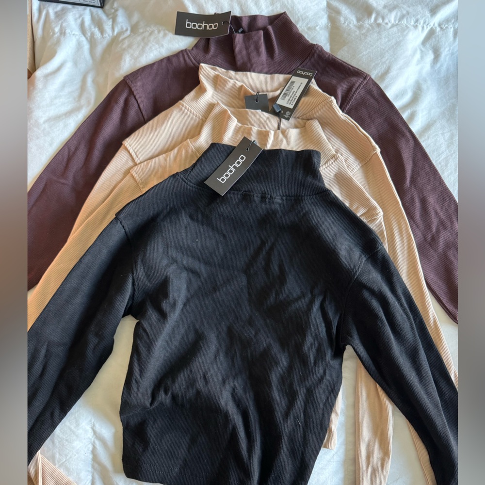 BASIC RIB HIGH NECK LONG SLEEVE TOP bundle
